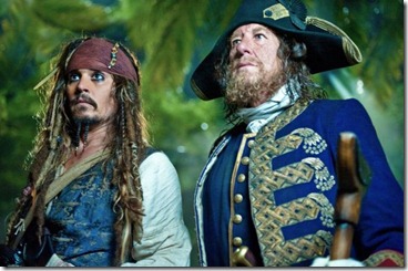 Copyright Disney Enterprises - Captain Jack Sparrow and Captain Barbossa