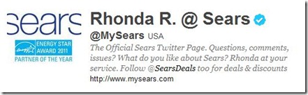 My Sears on Twitter