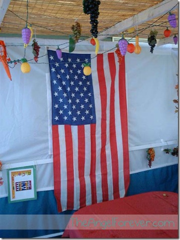 Sukkah decorations post Sept 11, 2001