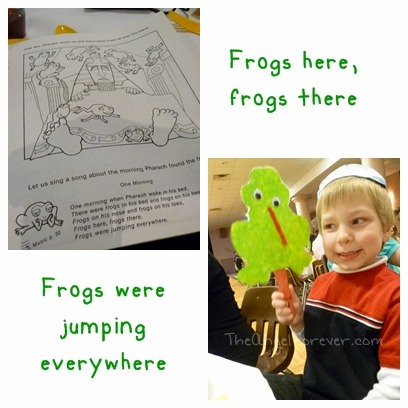 Frogs were jumping