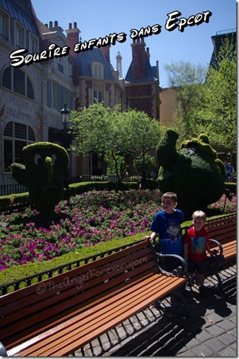 My boys in Epcot at Walt Disney World