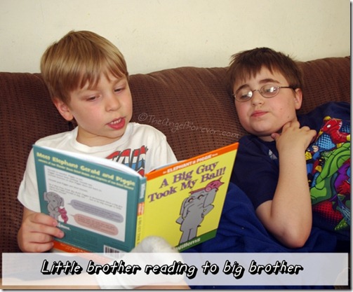 Reading Mo Willems book together