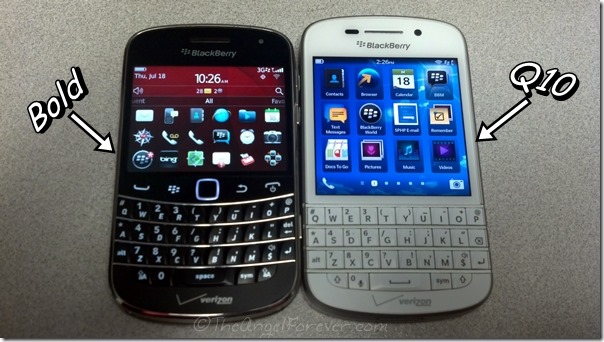 BlackBerry Bold vs Q10