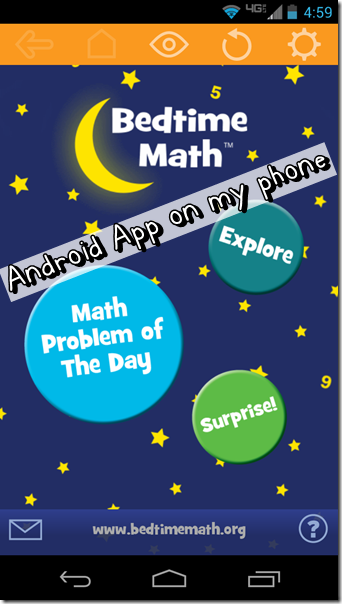 Bedtime Math Android App Screenshot