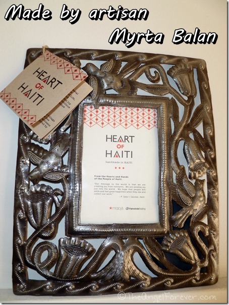 Heart of Haiti metal frame by Myrta Balan