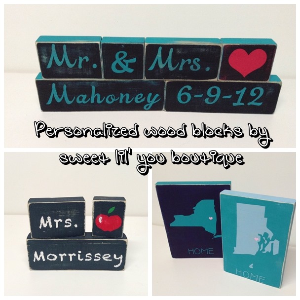 Personalized Wood Blocks from sweet lil' you boutique