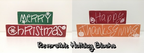 Reversible Holiday Blocks from Sweet Lil You Boutique