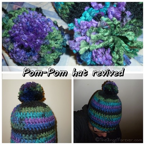 New clover pom-pom on hat