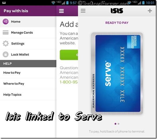 Serve card linked to Isis