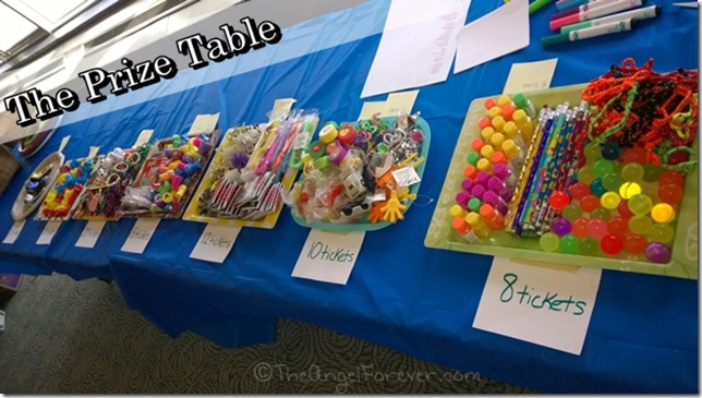 Purim Prize Table