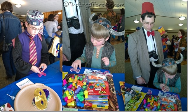 The boys at the Purim Carnival