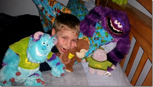 Smiling through the exhaustion with his Monster friends