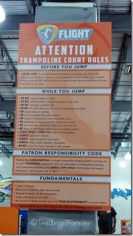 Flight Trampoline Park Rules