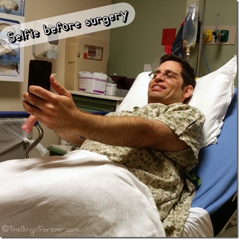 Selfie before surgery