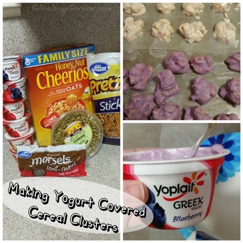 Making Yogurt Covered Cereal Clusters