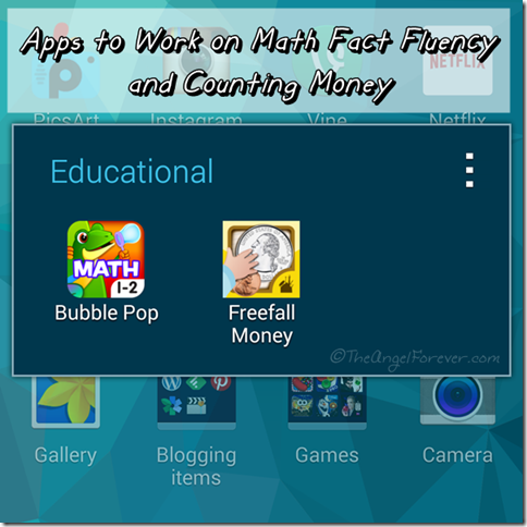 Apps to Work on Math Fact Fluency and Counting Money