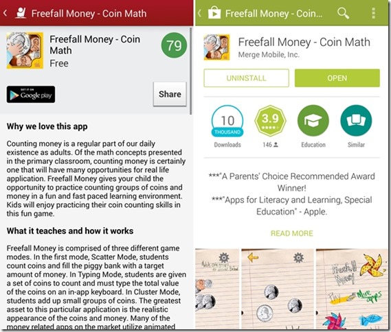 Freefall Money - Coin Math