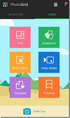 PhotoGrid App Options