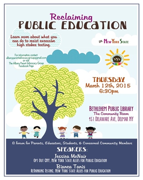 Reclaiming Public Education event in Delmar