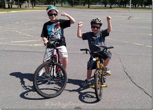 Birthday Boy and Brother on Bikes