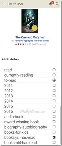 Adding a book to Goodreads list