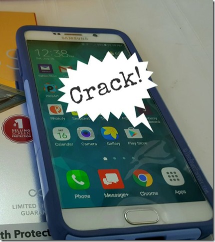 Cracked smartphone screen