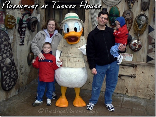 Meeting Donald Duck at Tusker House Breakfast