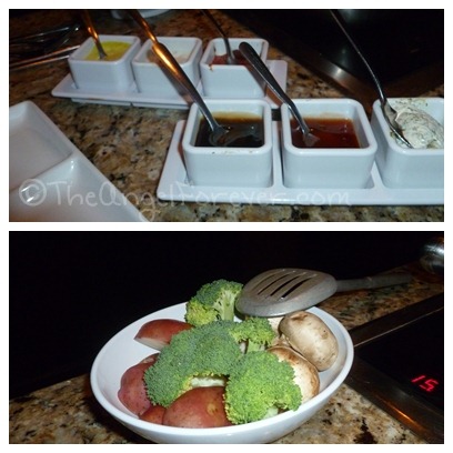 Fondue sauces and more vegetables Fondue sauces and more vegetables