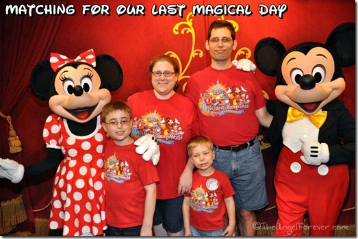 Matching Walt Disney World Shirts with Mickey and Minnie Mouse