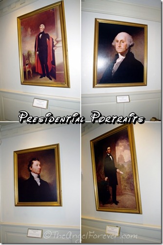 Presidential Portraits inside The Hall of Presidents at Walt Disney World