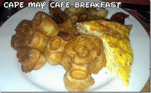 Cape May Cafe and Mickey Waffle breakfast