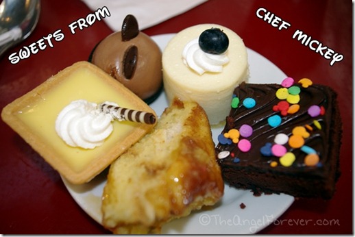 Dessert items at Chef Mickey