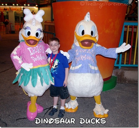 Donald and Daisy Duck Dinosaurs at Disney's Animal Kingdom