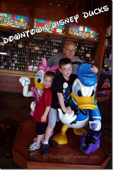 Donald and Daisy Duck in Downtown Disney