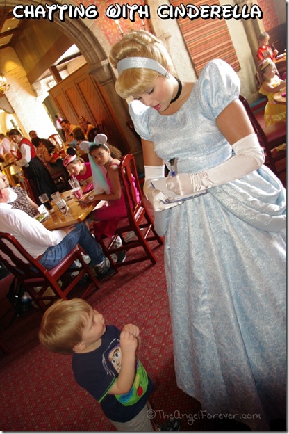 Cinderella at Askerush Dining Hall in Epcot