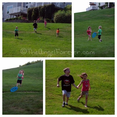 Cousins running and playing Cousins running and playing