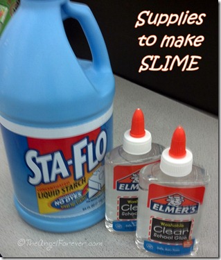 Supplies to make slime