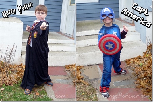 Harry Potter and Captain America for Halloween