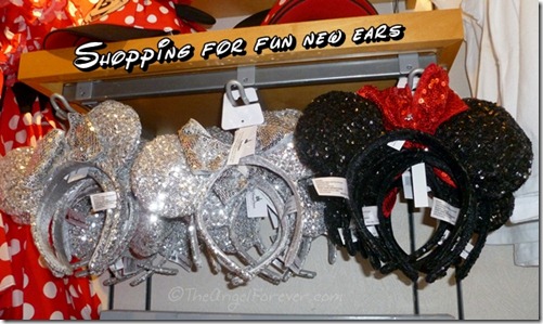 Shopping for new Ears at Walt Disney World