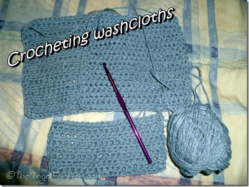 Crocheting washcloths