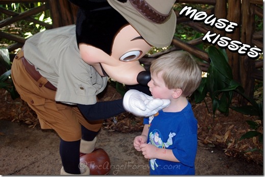 Kisses from Mickey Mouse at Disney's Animal Kingdom