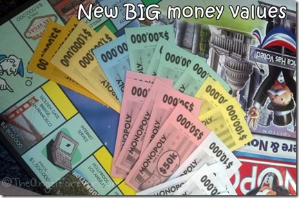 Monopoly Here and Now big money values