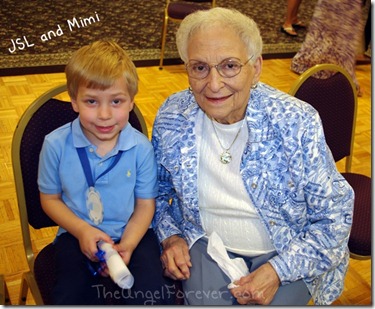 With his great grandmother