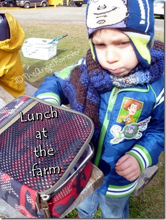 Lunch outside at Indian Ladder Farms