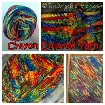 Crayon color yarn blanket