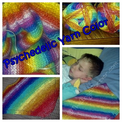 Psychedelic mosaic yarn color