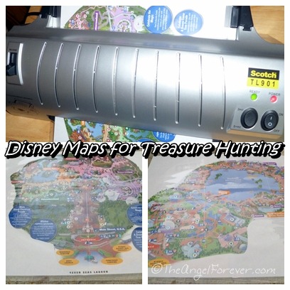 Disney Park maps in the laminator Disney Park maps in the laminator