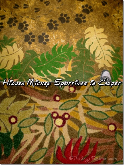 Hidden Mickey in Carpet at Art of Animation