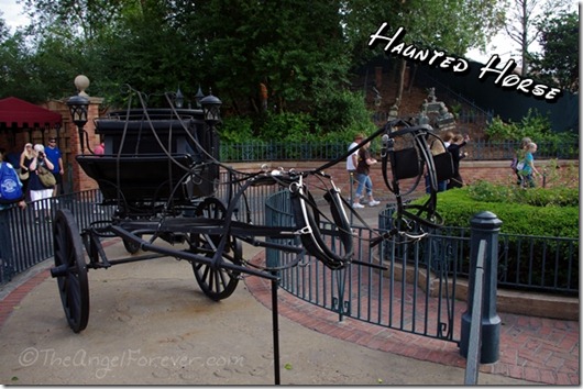 Horse outside of the Haunted Mansion