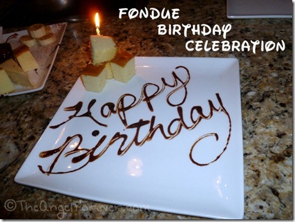 Fondue birthday celebration